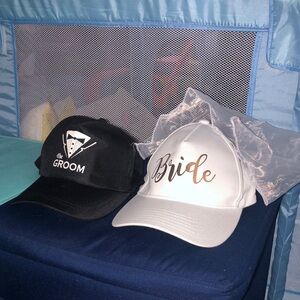 Bride and Groom Caps Set